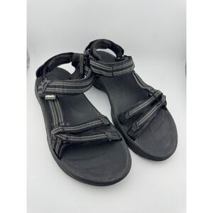 Teva Terra Fi Lite Womens 7.5 Black Grey Sport Hiking Sandals 1001474